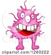 Clipart Of A Pink Monster Royalty Free Vector Illustration