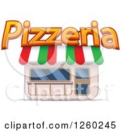 Clipart Of A Pizzeria Storefront Royalty Free Vector Illustration