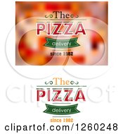 Clipart Of Pizza Text Designs Royalty Free Vector Illustration