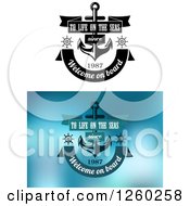 Clipart Of To Life On The Seas Since 1987 Welcome On Board Anchor Design Royalty Free Vector Illustration