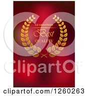 Clipart Of A Quality Product Label On Red Royalty Free Vector Illustration