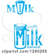 Clipart Of Milk Designs Royalty Free Vector Illustration