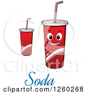 Clipart Of Fountain Sodas Royalty Free Vector Illustration