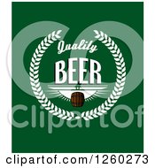 Clipart Of A Green Quality Beer Design Royalty Free Vector Illustration