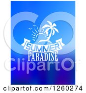 Clipart Of A Summer Paradise Design Royalty Free Vector Illustration