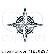 Poster, Art Print Of Black And White Compass Rose