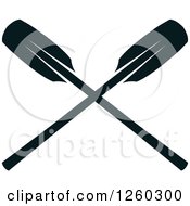 Poster, Art Print Of Black And White Crossed Oars