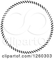 Clipart Of A Black And White Nautical Rope Frame Royalty Free Vector Illustration