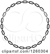 Clipart Of A Black And White Nautical Chain Frame Royalty Free Vector Illustration