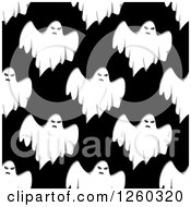 Poster, Art Print Of Seamless Pattern Background Of Ghosts