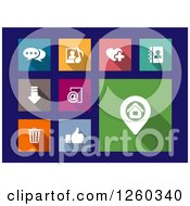 Clipart Of Square Colorful Internet Browser Icons Royalty Free Vector Illustration