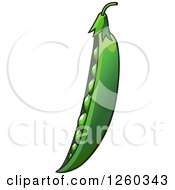 Clipart Of A Pea Pod Royalty Free Vector Illustration by Vector Tradition SM