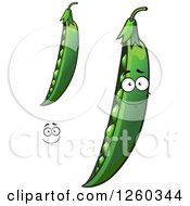 Clipart Of Pea Pods Royalty Free Vector Illustration