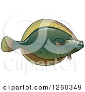 Poster, Art Print Of Happy Flounder Fish