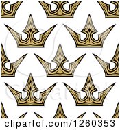 Poster, Art Print Of Seamless Background Pattern Of Gold Crowns