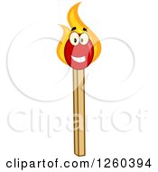 Happy Burning Match Stick Character