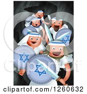Poster, Art Print Of Hanukkah Scene Of Judah And The Maccabees Hiding In A Cave While Making Battle Plans