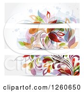 Poster, Art Print Of Colorful Floral Website Banners