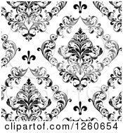 Poster, Art Print Of Background Of Ornate Black And White Vintage Floral