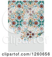 Clipart Of A Vintage Floral Background Royalty Free Vector Illustration