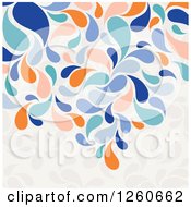 Poster, Art Print Of Background Of Blue And Orange Splashes