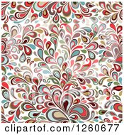 Clipart Of A Background Of Abstract Floral Royalty Free Vector Illustration
