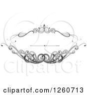 Clipart Of A Black And White Ornate Swirl Frame Royalty Free Vector Illustration
