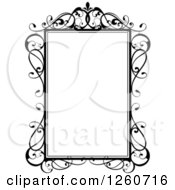 Black And White Frame With Swirls