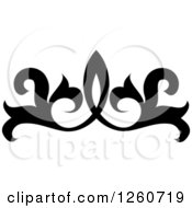Clipart Of A Black Swirl Design Royalty Free Vector Illustration