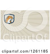 Poster, Art Print Of Tiger Background Or Business Card Design