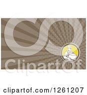 Clipart Of A Retro Cheese Maker Business Card Design Royalty Free Illustration by patrimonio