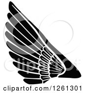 Poster, Art Print Of Black And White Feathered Wing