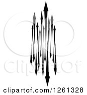 Clipart Of A Black And White Arrow Design Royalty Free Vector Illustration by Chromaco