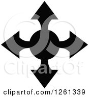 Clipart Of A Black And White Arrow Design Royalty Free Vector Illustration