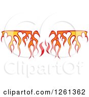 Clipart Of A Fire Border Design Element Royalty Free Vector Illustration