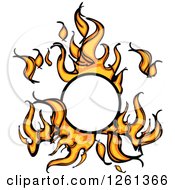 Clipart Of A Fire Frame Design Element Royalty Free Vector Illustration