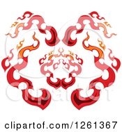 Clipart Of A Fire Design Element Royalty Free Vector Illustration