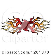 Clipart Of A Fire Border Design Element Royalty Free Vector Illustration