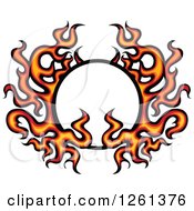 Clipart Of A Fire Frame Design Element Royalty Free Vector Illustration