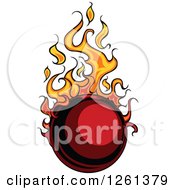 Poster, Art Print Of Flaming Ball Design Element