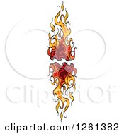 Clipart Of A Fire Design Element Royalty Free Vector Illustration