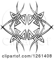 Clipart Of A Black And White Tribal Design Element Royalty Free Vector Illustration by Chromaco