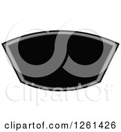 Clipart Of A Grayscale Shield Badge Royalty Free Vector Illustration