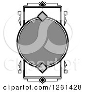 Clipart Of A Grayscale Frame Royalty Free Vector Illustration by Chromaco