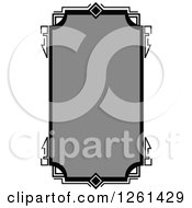 Clipart Of A Grayscale Frame Royalty Free Vector Illustration