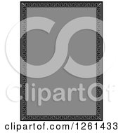 Clipart Of A Grayscale Background Border Royalty Free Vector Illustration by Chromaco