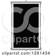 Clipart Of A Grayscale Background Border Royalty Free Vector Illustration