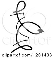 Clipart Of A Black And White Swirl Design Element Royalty Free Vector Illustration