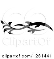 Clipart Of A Black And White Floral Flourish Design Element Royalty Free Vector Illustration by Chromaco