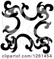 Poster, Art Print Of Black And White Ornate Swirl Design Element